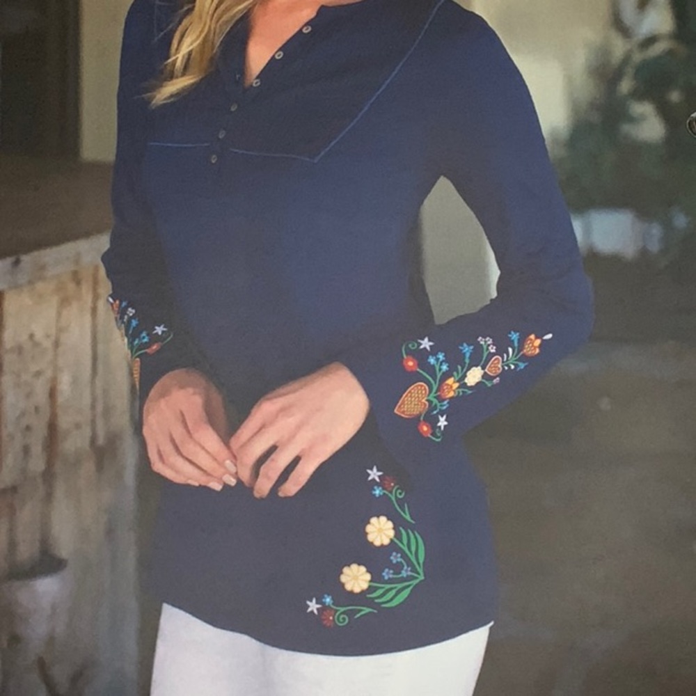 Alp-n-Rock LOFOTEN Embroidered tunic - Navy